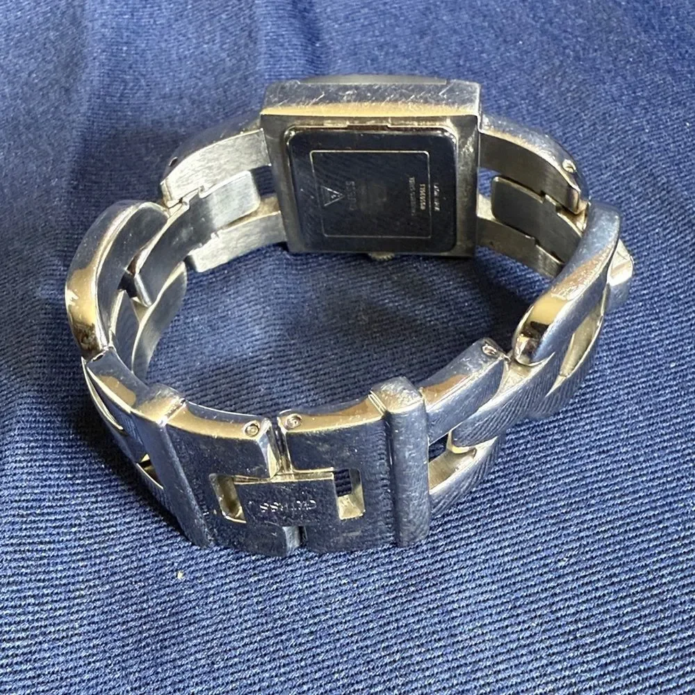 Guess Women's Silver and Black Watch